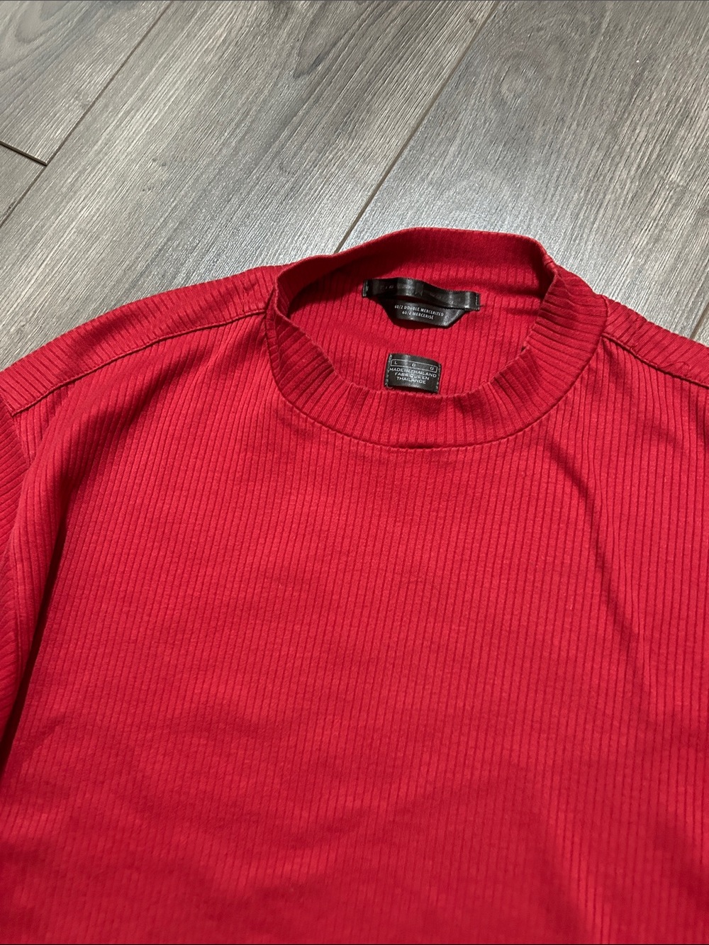 Tiger Woods Ribbed Crewneck Sweater in Red